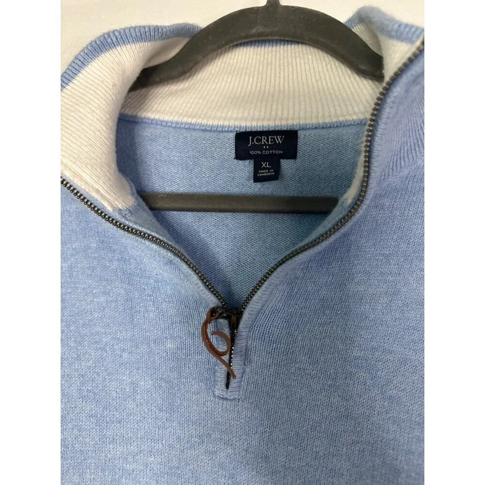 J.Crew Men’s XL Soft Knit Quarter Zip Sweater Preppy Academia Quiet Luxury Fall